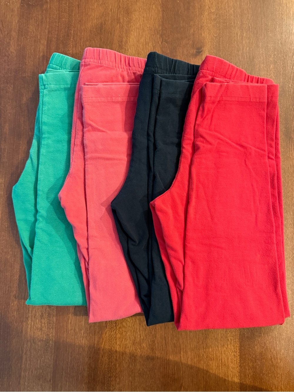 Hannah Anderson Kids Leggings Pack - Red, Black, Coral, Teal